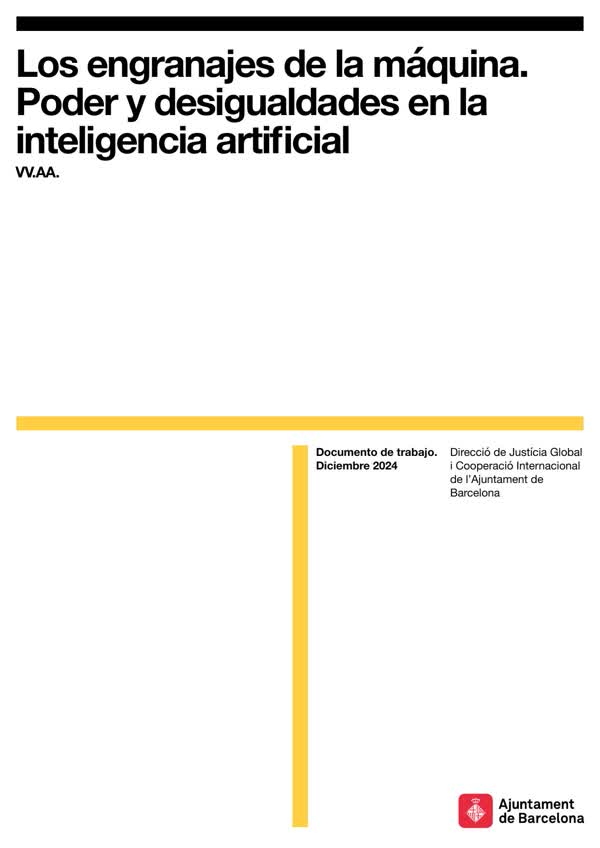 Portada de Los engranajes de la máquina. Poder y desigualdades en la inteligencia artificial
